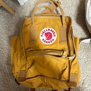 Fjallraven mini kanken backpack yellow